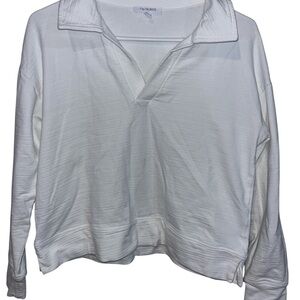 Talbots Soft White Knit Top